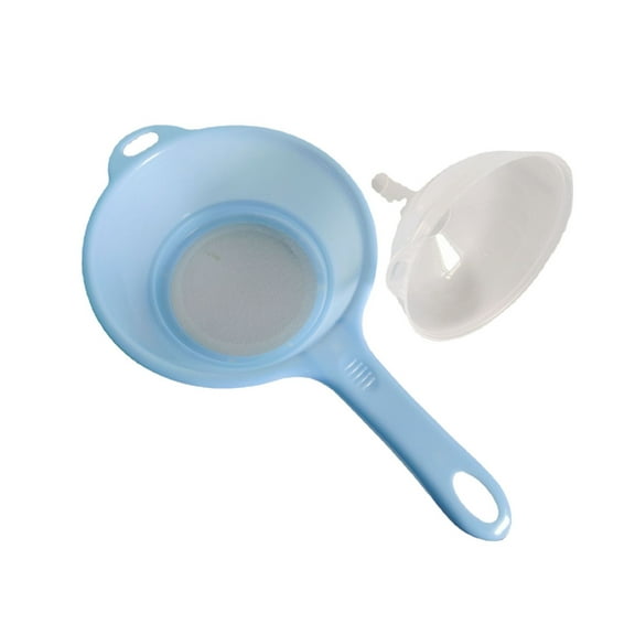 Plastic Kitchen Filter Ladle, High-Density Sieve Strainer, Reusable Grain/Tea/Coffee Mesh Scoop, Dishwasher-Safe Draining Tool, Space-Saving Hanging Design