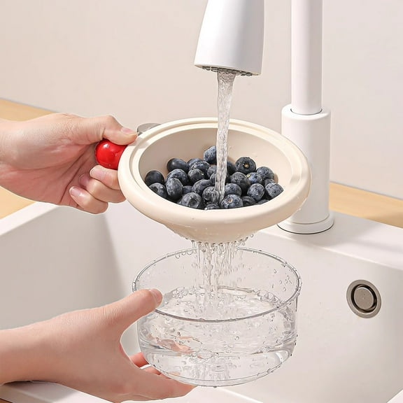 Plastic Kitchen Organizer Basket Food Safe Drainer and Storage Container for Vegetables Utensils Sturdy Easy Clean Multi Purpose Pantry and Countertop Organization Space Saving Home Use Akmoler