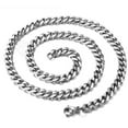 thumbnail image 1 of 7mm Stainless Steel Curb Cuban Link Necklace Mens Chain 18-36inch, 1 of 6