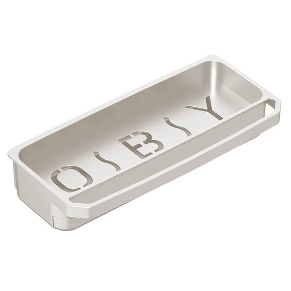 Plastic Kitchen Sink Caddy with Cutout Letter Design, Sink Organizer for Sponges Brushes and Soap, Countertop Storage Rack for Kitchen Cleaning Supplies