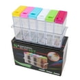 thumbnail image 1 of Plastic Kitchen Storage Containers Transparent Seasoning Box Set with Tray and Handle, 6 Compartments Bpa-Free Condiment Storage Rack, Kitchen Containers Storage Set, 1 of 9