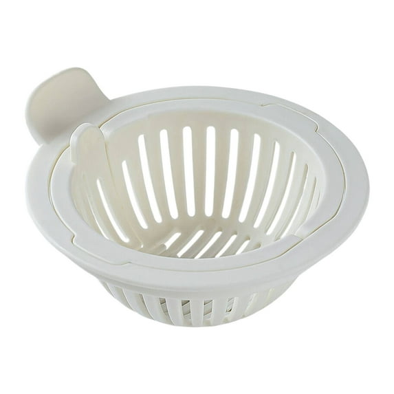 Plastic Kitchen Strainer And Drain Basket,Kitchen Colander Set,BPA Free Kitchen Sink Basket Strainer,Easy Clean Sink Drain Filter Basket,for Traps Food Debris and Prevents Clogs(White)