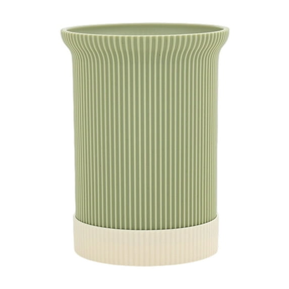 Plastic Kitchen Utensil Holder for Countertop, Cooking Utensil Crocks for Kitchen Counter Decor, Vase for Utensils,4.5X6.1In(Green)