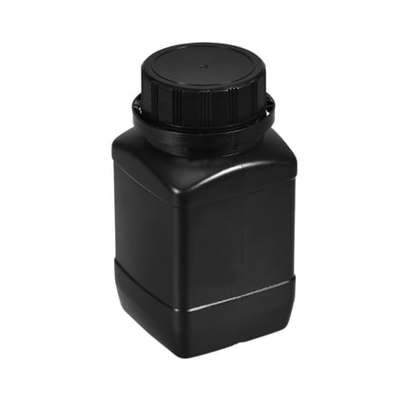 Plastic Lab Chemical Reagent Bottle, 250ml/8.45 oz Wide Mouth Sample Sealing Liquid/Solid Storage Bottles Black
