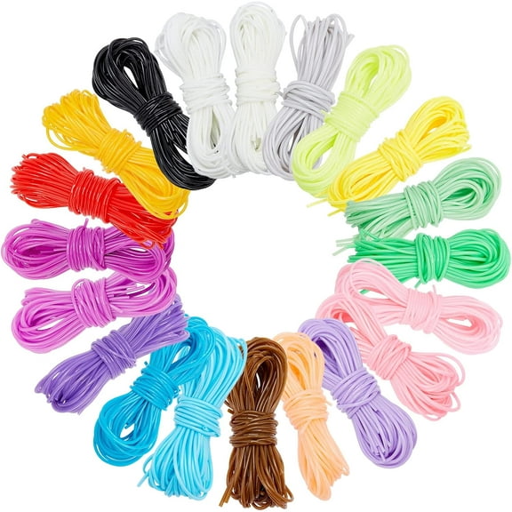 Plastic Lace Rope Mixed Color 100x0.2cm