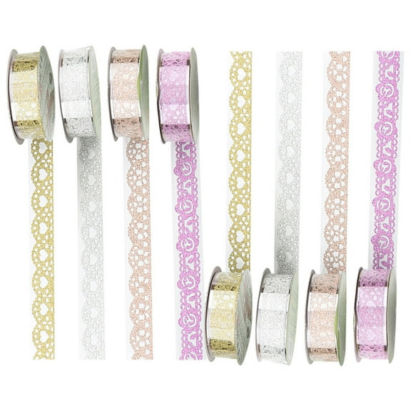 Plastic Lace Tape Colored Duct Retro Decor Decoration Gift Wrapping Vintage Sticker The Pet 8 Rolls