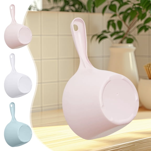 Plastic Ladle Kitchen Scoop, Thickened Long Handle Water Bath and Food Serving Utensil for Cooking Washing Vegetables Rice, Topliu