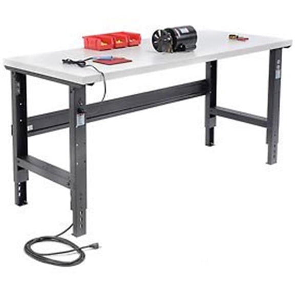 Plastic Laminate Square Edge Workbench - Black
