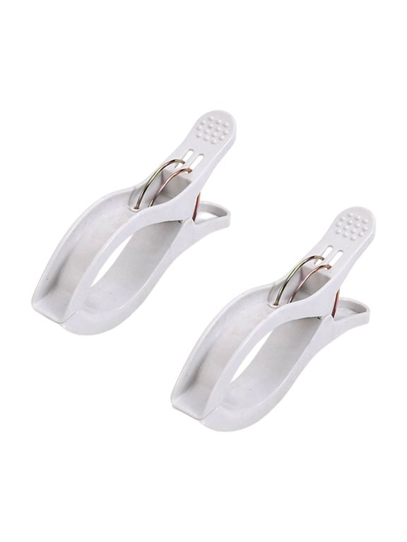 Plastic Large Embroidery Clips, 2 Pack Cross Stitch Fixing Clamps, Jumbo Multi-Purpose Plastic Clips with Anti-Slip Handle, Towel Clamp for Beach Chair, Quilt & Diamond Art Craft Projects