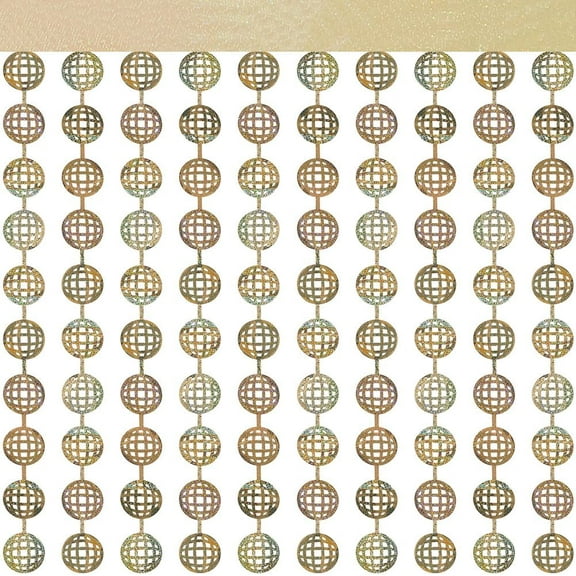 Plastic Laser Disco Ball Curtains Sequin Shimmer Wall Backdrops for Birthday Wedding Party Christmas Baby Shower Decorations Gold 2000x1000mm