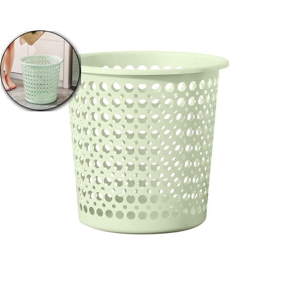 Plastic Laundry Basket, (9" x 8.6")Mini Dirty Clothes Laundry Hamper, Portable Round Bin, Plastic Laundry Basket Storage Hamper, Portable Dirty Clothes Basket