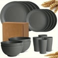 thumbnail image 1 of Plastic Cutlery Set,Plastic Dinner Plates,16-Piece Set,Drop-Resistant,Solid Color,Household Tableware for Family Meals,Durable Material,Kitchen Essentials,Versatile Serving Dishes,Everyday,NCHKUN, 1 of 8