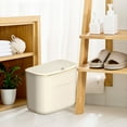 thumbnail image 1 of Plastic Laundry Basket with Lid for Dirty Clothes Storage Ventilated Bathroom Hamper, 1 of 6
