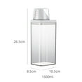 thumbnail image 1 of Plastic Laundry Washing Up Powder Container Soap Detergents Storage Box Lid 1500ml, 1 of 3