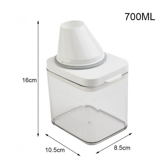 Plastic Laundry Washing Up Powder Container Soap Detergents Storage Box Lid/ New