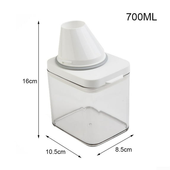 Plastic Laundry Washing Up Powder Container Soap Detergents Storage Box Lid
