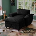 thumbnail image 1 of Plastic Legs Chaise Lounge Chair with Removable Ottoman and Storage - Quick Assembly for Home Comfort, 1 of 1