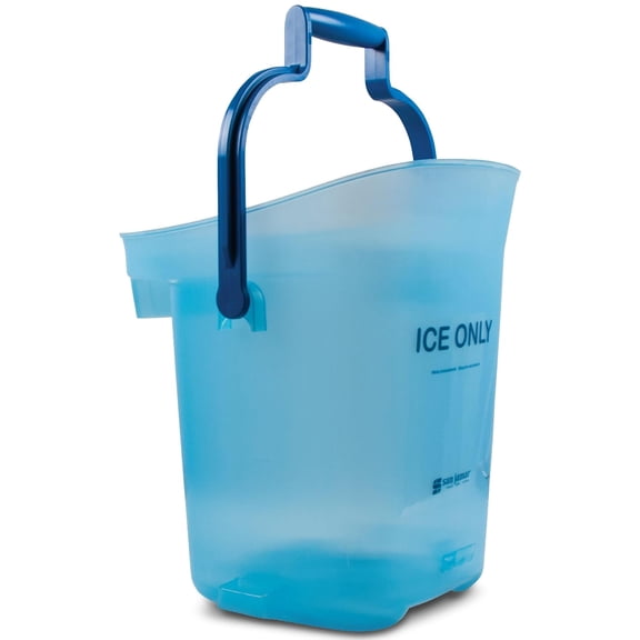 Plastic Light Duty Ice Tote, 6 Gallons, Blue with Dual-Grip Handles for Easy Carrying