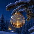 thumbnail image 1 of Plastic Light Up Christmas Ball Ornament, Warm Glow Holiday Bauble, 3.15 x 3.15 x 3.15 Inch, for Christmas Tree Window Mantel Decor, 1 of 6