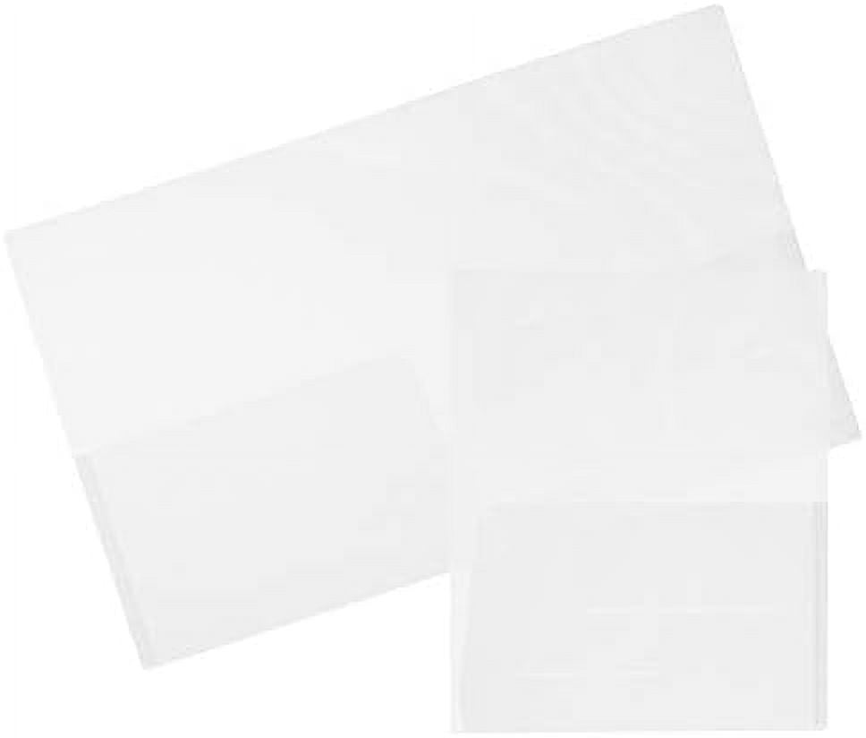 Plastic Light Weight Flexible Two Pocket Presentation Folders Clear