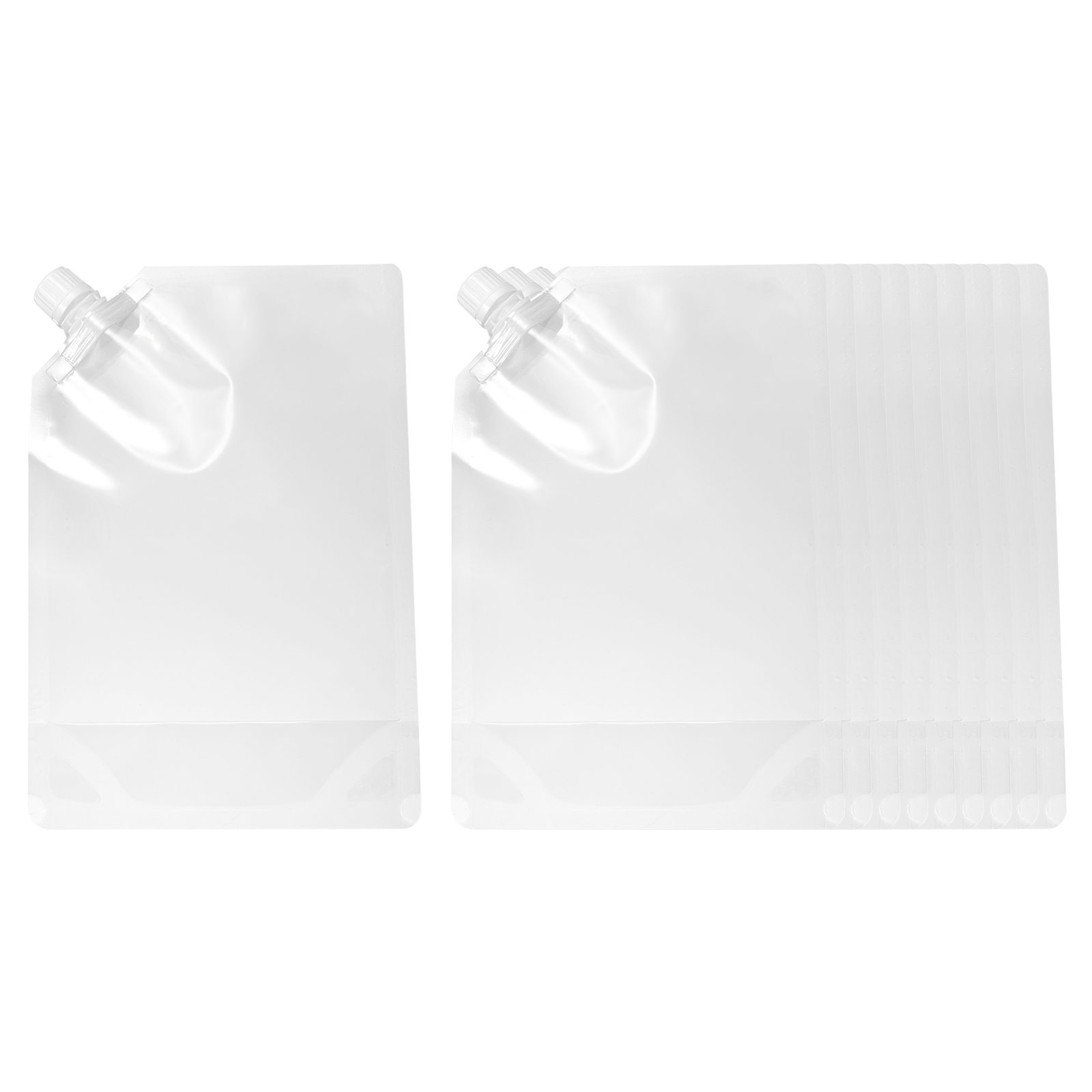 Plastic Liquor Bags, 16pcs 16 Oz Reusable Drink Pouches Flasks Bags for