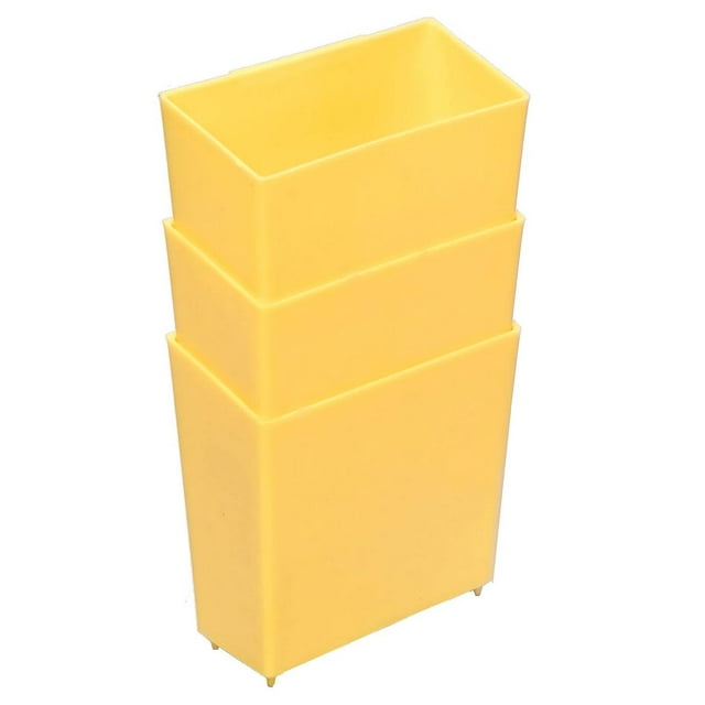 Plastic Little Bin For Plastic Bins - 4 x 2 x 4 Yellow, Lot of 50