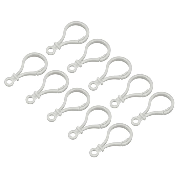 Plastic Lobster Clasps, Claw Snap Clip Hooks for Keychains DIY Grey,100Pack