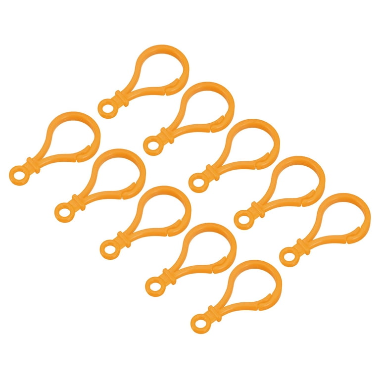 Plastic Lobster Clasps, Claw Snap Hooks for Keychains DIY Orange