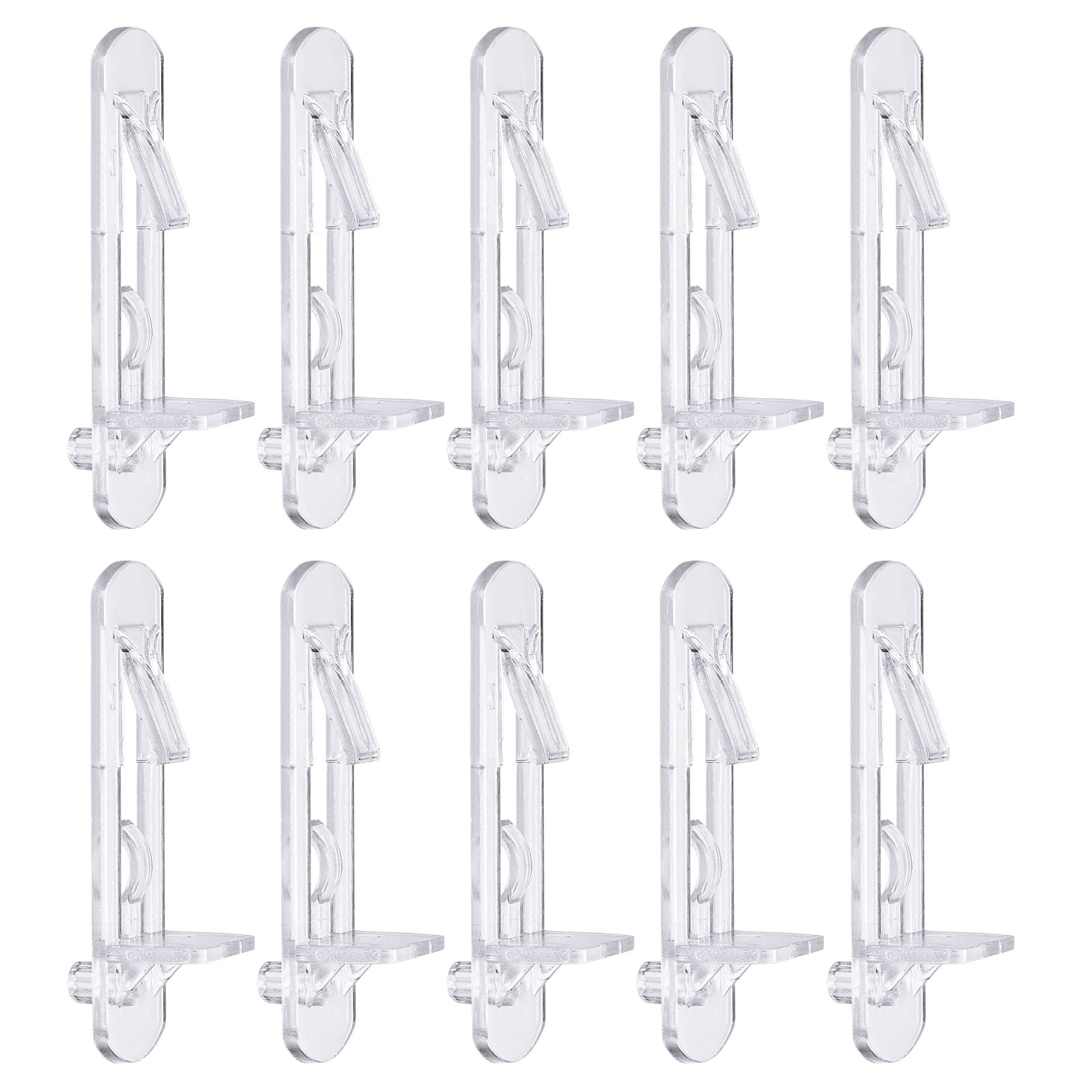 Plastic Locking Shelf Pins, 20 Pack Clear Shelf Pegs Fit 5mm Hole 3/4