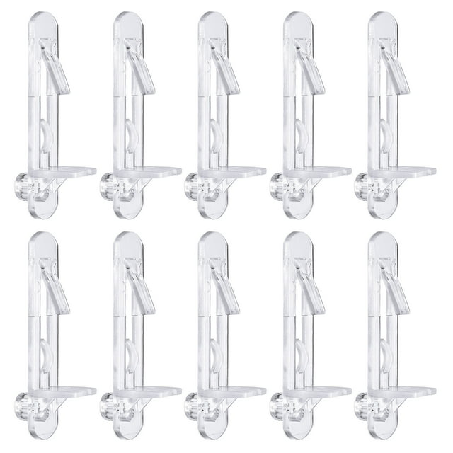 Plastic Locking Shelf Pins, 20 Pack Clear Shelf Pegs Fit 7.9mm Hole 3/4