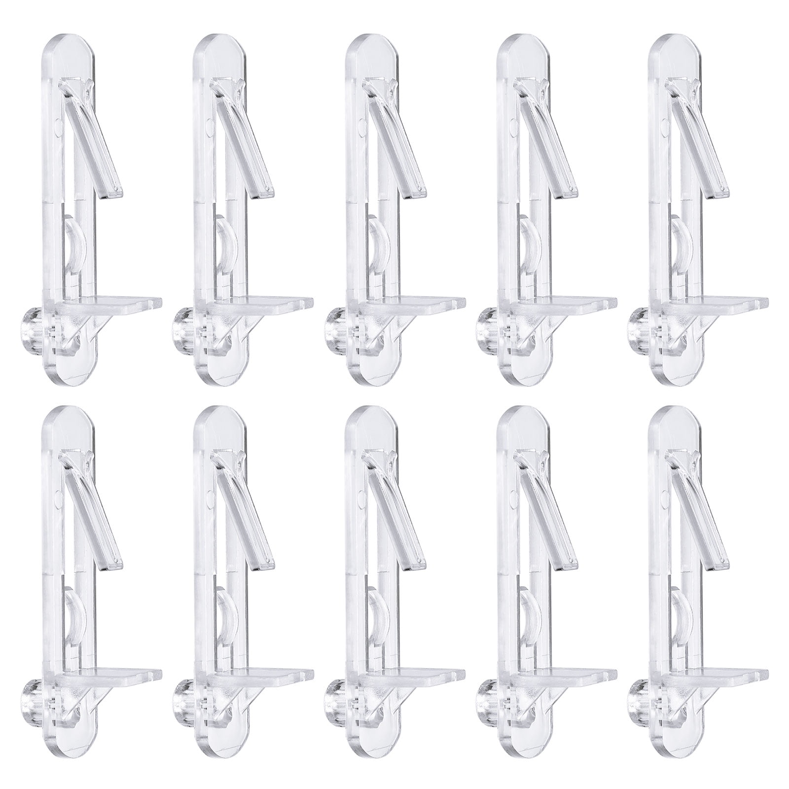 Plastic Locking Shelf Pins, 20 Pack Clear Shelf Pegs Fit 7.9mm Hole 5/8"(16mm) Thick Shelf