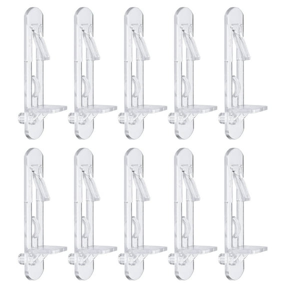 Plastic Locking Shelf Pins, 50 Pack Clear Shelf Pegs Fit 5mm Hole 3/4"(20mm) Thick Shelf