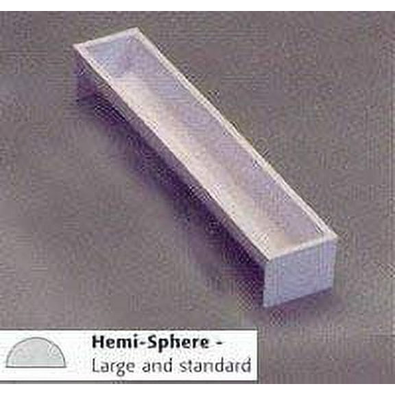 Plastic Log Mold 19" L. X 2" W. -Small Hemi-sphere