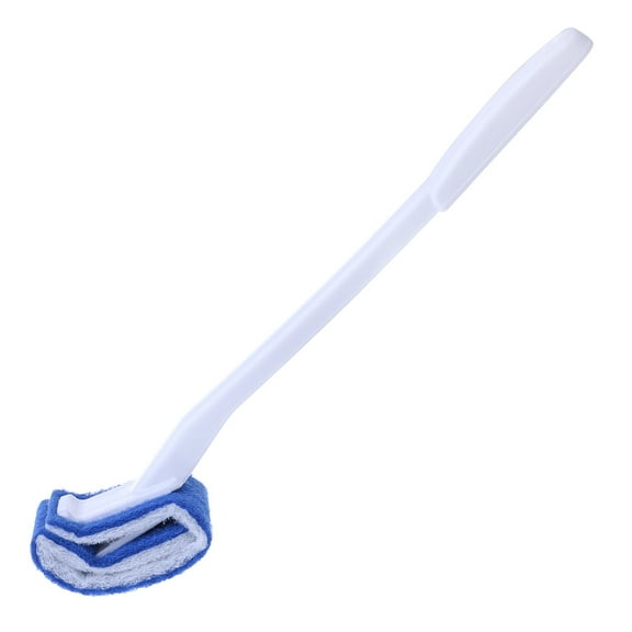 Plastic Long Handle Bathroom Toilet Bowl Brush Scrub Sponge Cleaning Tool