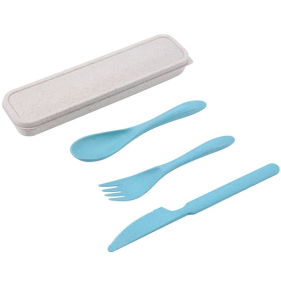 Plastic Long Handle Flatware Set For Outdoor Picnic Camping And Portable Dining
