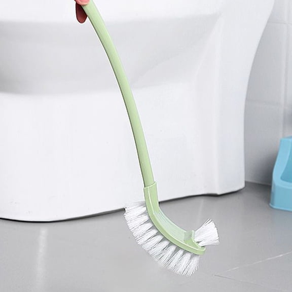 Plastic Long Handle Toilet Bowl Brush Double Sided Brush Head Commode Brush Bathroom Cleaning Brush for Toilet