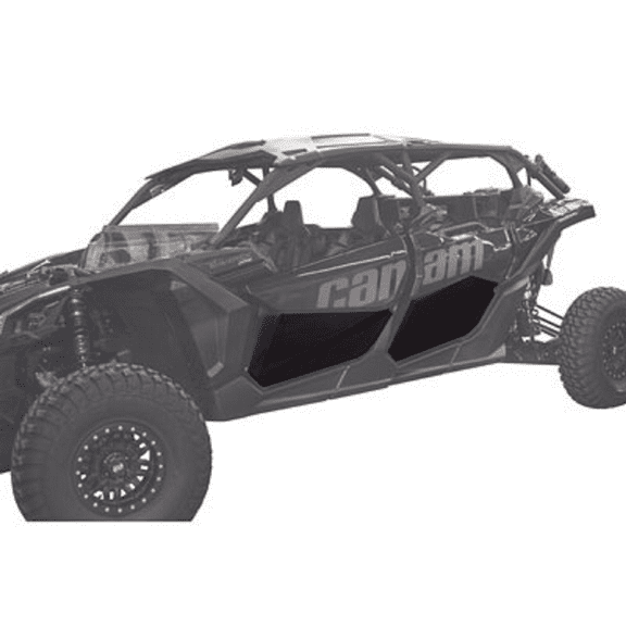 Plastic Lower Door Inserts Black Compatible With Can-Am Maverick X3 Max X RS Turbo R 2018-2019