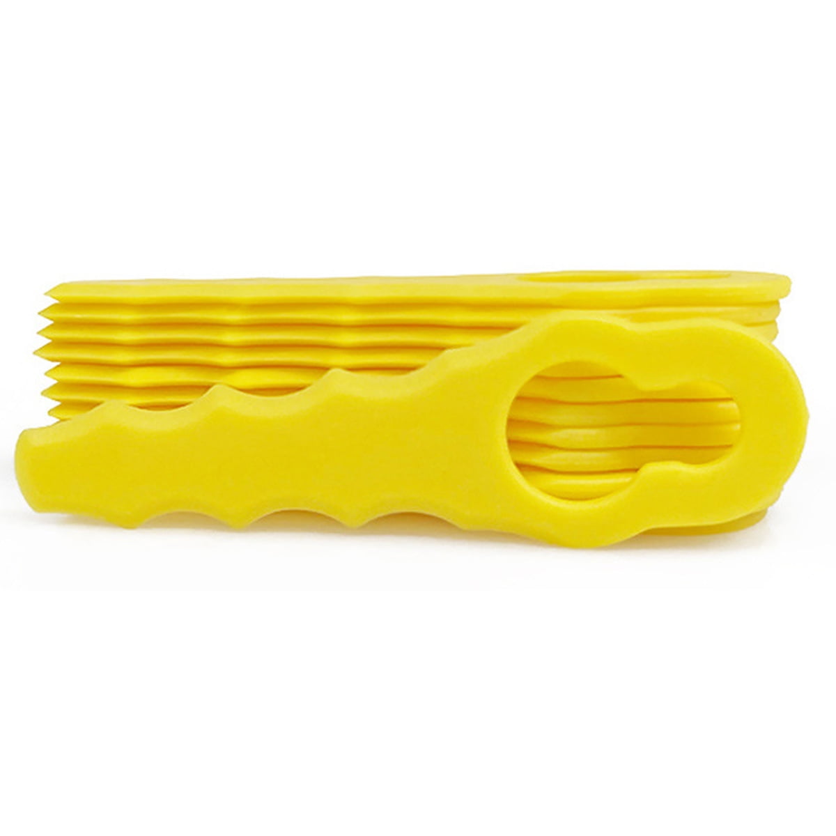 Plastic Machine Trimming Blades, Replacement Blades for Ryobi String Trimmer Double Serrated Blade Heads, 100 High-Strength Plastic Lawn Mower Accessories, Easy Installation and