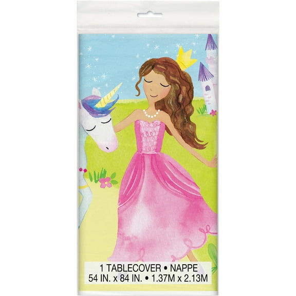 Plastic Magical Princess Table Cover, 84" x 54", 1ct