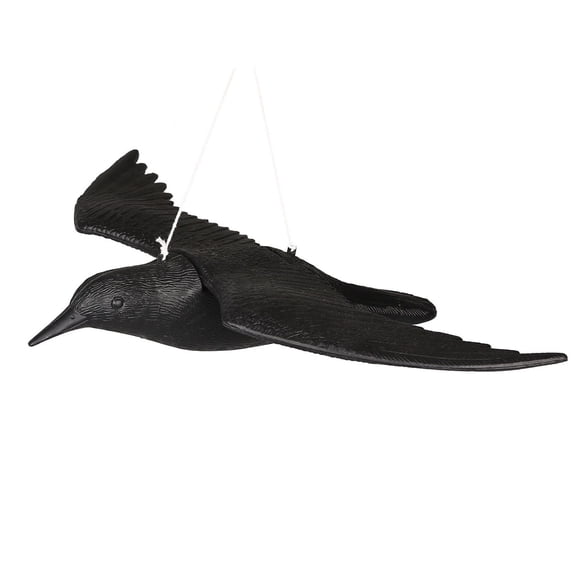 Plastic Magpie Decoys Realistic Full Body Life Size Shooting Pest Larsen Trap-Flying Black crow