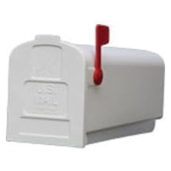 Plastic Mailbox, Rural White Mailbox - Parsons Outdoor Waterproof Mailbox