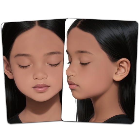 Plastic Makeup Painting Practice Board Face Exercise Template with Girls Pattern Mixed color 29.7x21cm 2pcs/set Plastic