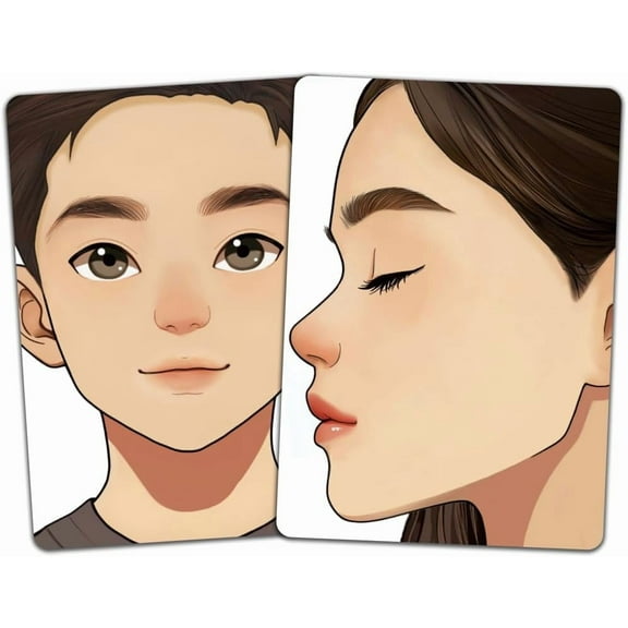 Plastic Makeup Painting Practice Board Reusable Face Painting Exercise Template Rectangle Human Pattern 29.7x21cm 2pcs/set Mixed Color