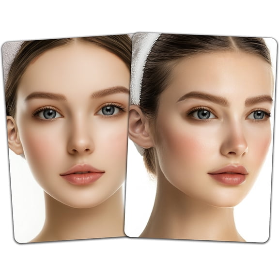 Plastic Makeup Painting Practice Board Reusable Face Painting Exercise Template Rectangle Human Pattern Mixed Color 29.7x21cm 2pcs/set for DIY Plastic