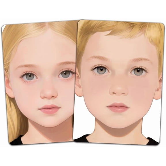 Plastic Makeup Painting Practice Board Reusable Face Painting Exercise Template Rectangle Human Pattern Mixed Color 29.7x21cm 2pcs/set diy Colorful