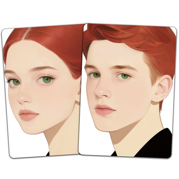 Plastic Makeup Painting Practice Board Reusable Painting Exercise Template Rectangle with Girls Pattern Mixed color 29.7x21cm 2pcs/set Plastic