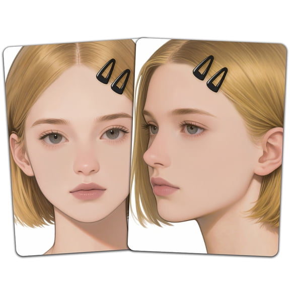 Plastic Makeup Painting Practice Board Reusable for DIY Face Exercise Template Rectangle with Human Pattern Mixed Color 29.7x21cm 2pcs/set Plastic