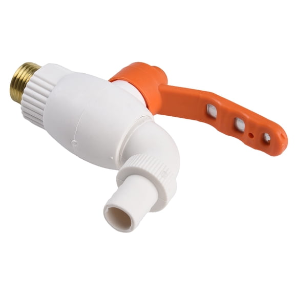 Plastic Male Thread Water Faucet Tap Valve For Fish Tank Aquarium Garden Irrigation System Easy Installation Compact Design Reliable Flow Control White Color 1.5cm Adapter Assembly Fittings