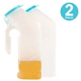 thumbnail image 1 of Male Urinal with Glow in The Dark Lid (2 Bottles) 32 Oz Urine Bottles for Men - Pee Bottles for Hospitals, Emergency and Travel, 1 of 10
