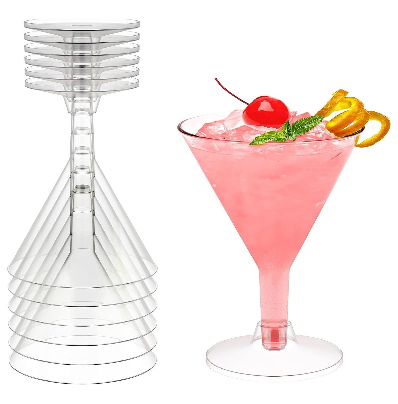 Plastic Martini Glasses 30 Pack 5 Oz. Disposable Martini Glasses